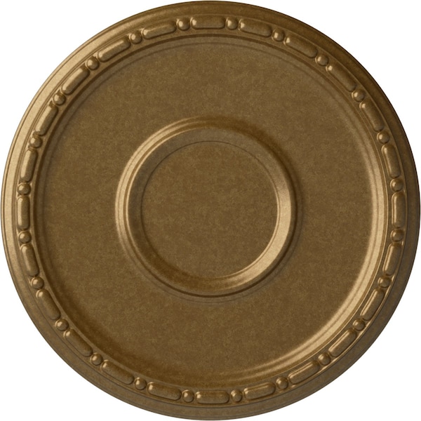 Ekena Millwork Medea Ceiling Medallion (Fits Canopies up to 5 1/2"), Hand-Painted Pale Gold, 16 1/2"OD x 1 1/2"P CM16MDPAS - main